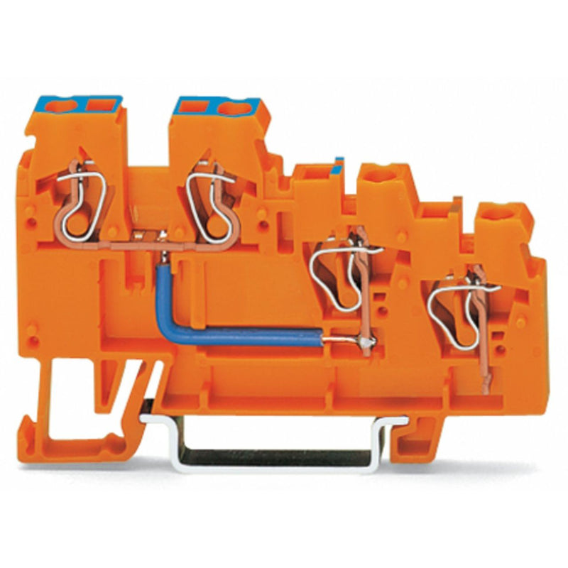 WAGO - Initiator/Aktor-Reihenklemme 3L-Eispeiseklemme 270-564 orange − 10 Stück
