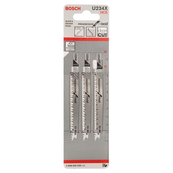 Bosch - Stichsägeblatt U 234 X 2608633525 Progressor for Wood