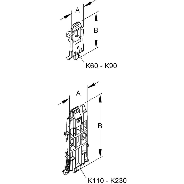 HKL - Kabelhalteklammer für Leitungsführungskanal Halteklammer K130 Kanal-System HKL − 50 Stück

