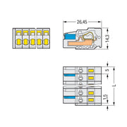 WAGO - Kabelsteckverbinder für Leiterplattensteckverbinder 1-Leiter-Federleiste 721-112/026-000 CAGECLAMP 2,5mm²,lgr − 25 Stück