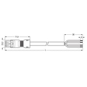 WAGO - Konfektionierte Leitung für steckbare Gebäudeinstallation konfekt. Anschlussleitung 891-8994/106-303 Eca,Buchse