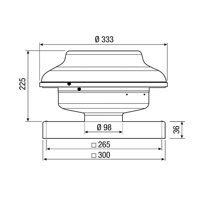 Maico - Ventilator für Dacheinbau Radial-Dachventilator EHD 10 DN 100