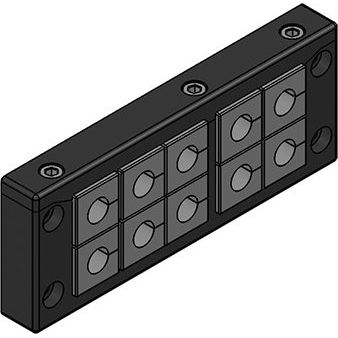 Icotek - Einführungsflansch für Kleingehäuse/Schaltschrank Kabeleinführungsleiste KEL-ER 24/10 sw − 10 Stück