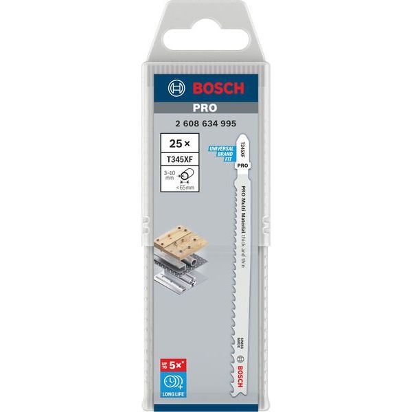 Bosch - Stichsägeblatt PRO Multi Material thick 2608634995 and thin T345XF