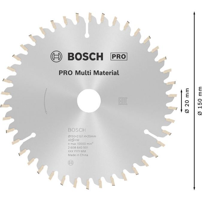 Bosch - Kreissägeblatt PRO Multi Material 2608640501 Kreissägeblatt 150 x