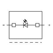 WAGO - Bauelementestecker Dioden-Baustein 280-801/281-413 mit rt LED 5mm breit − 100 Stück