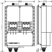 Hensel - Sicherungskasten Verteiler 2x3xNH 1 Mi AS 6242 250A 5-pol.Sch.250A