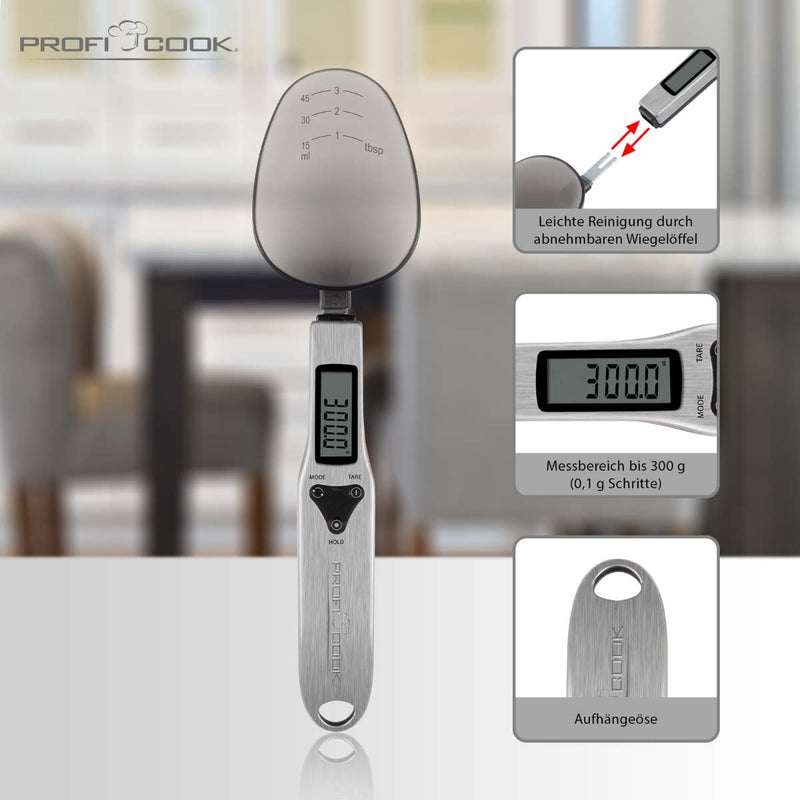 PROFICOOK - Küchenwaage Löffelwaage PC-LW 1214 inox digital