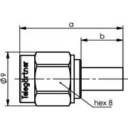 Telegärtner - Koax-Steckverbinder SMA-Kabelstecker cr 50Ohm 100024598 AU, G8 (RD-316/U) − 5 Stück