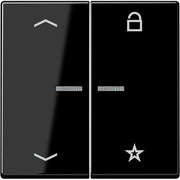 Jung - Bedienelement intelligent eNet Funk-Steuertaste FM A 1701 BFP SW 2fach, Symbol Pfeil