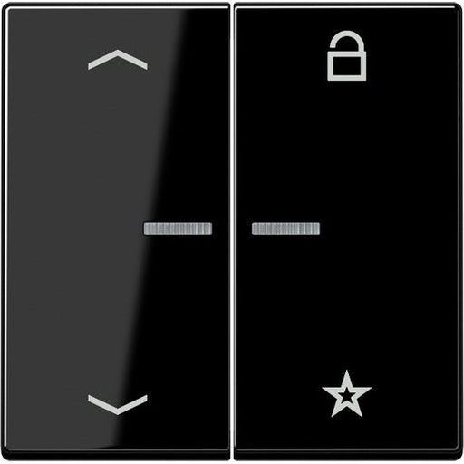 Jung - Bedienelement intelligent eNet Funk-Steuertaste FM A 1701 BFP SW 2fach, Symbol Pfeil