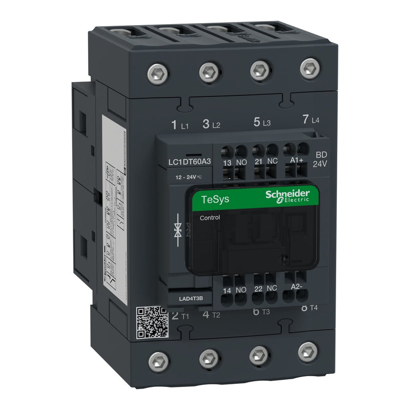 Schneider Electric - Leistungsschütz zum Schalten von Wechselstrom Leistungsschütz LC1DT60A3BD 4-polig, 1S, 1Ö