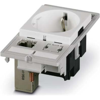 Phoenix Contact - Frontplatte (Schaltschrank) Datenfrontplatte VSFPSDDRJ456ABUBU Steckdose inkl.RJ45