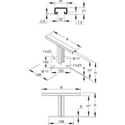 Niedax - Bodenstütze für Rohrbügel Bodenstütze T-Konsole RSSBP 90.100 V 90x100mm