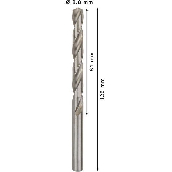 Bosch - Bohrer PRO Metal HSS-G 2608595074 Spiralbohrer 8,8 x