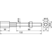 DEHN - Zubehör/Ersatzteile für Erdung und Blitzschutz Gewindeadapter GADEFPM1010 L130 V4A M10/10 L10mm V4A