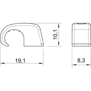 OBO Bettermann - Nagelschelle (für Kabel) Haft-Clip o.Nagel 4040 SP − 200 Stück