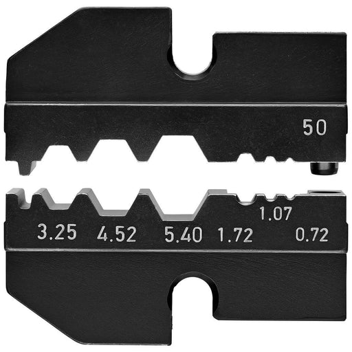 Knipex - Einsatz für Presswerkzeug Kabelschuhe/Verbinder, Aderendhülsen, Schirmanschluss Crimpeinsatz 97 49 50 für Koax-Verbinder