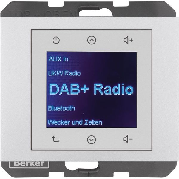 Berker - Elektronik-Gerät für Installationsschalterprogramme Radio DAB+, K.x alu 29847003