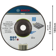 Bosch - Trenn-/Schleifscheibe PRO Stainless Steel 2608600540 Schruppscheibe 180 x