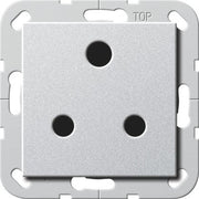 Gira - Steckdose Round Pin 15A 277426 abschaltbar alu