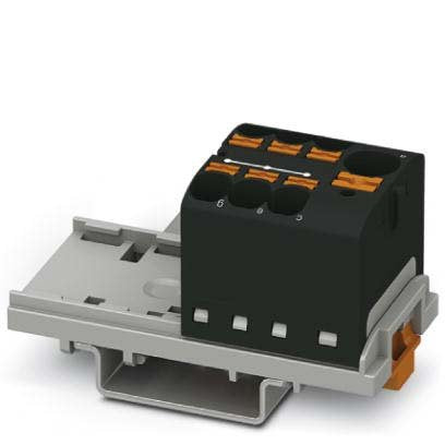 Phoenix Contact - Durchgangs-Reihenklemme Verteilerblock PTFIX 10/6X4-NS35 BK − 8 Stück