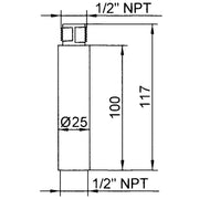 Grothe - Signalsäulenelement, Rohr Verlängerungsrohr KSZ 8603 100mm, sw