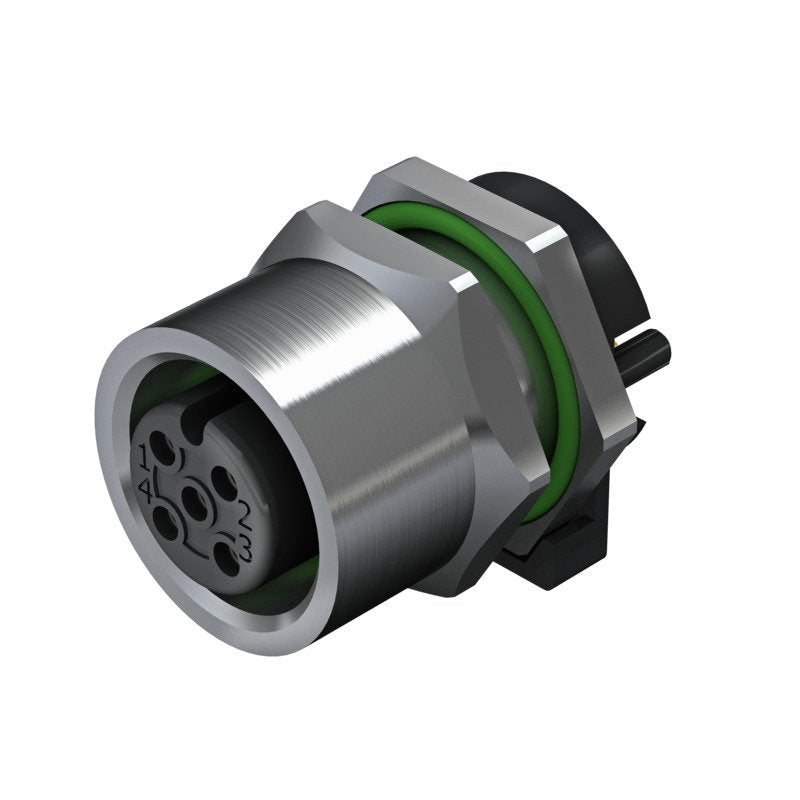 Weidmüller - Rundsteckverbinder, Einbau (PCB) Stecker SAIE-M12B-4S-H5.5TL M12 − 10 Stück