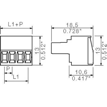 Weidmüller - Kabelsteckverbinder für Leiterplattensteckverbinder LP Verbinder Raster 3.5 BL 3.5/12 SN OR − 42 Stück