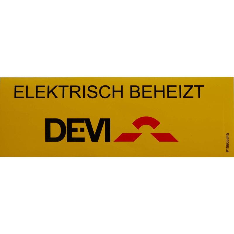 Danfoss - Kennzeichnungsmaterial Kennzeichnungsaufkleber 19-805845 -Elektrisch beheizt