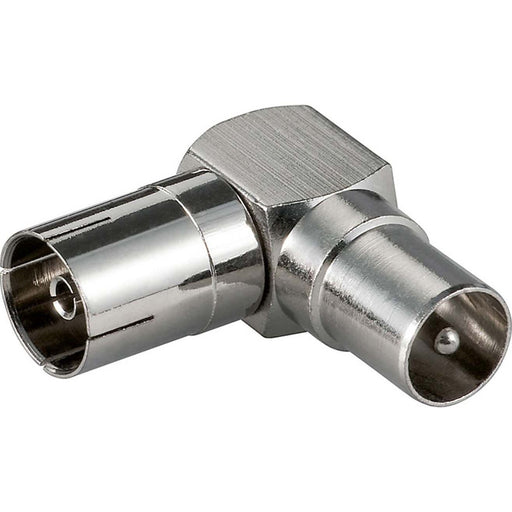 Goobay - Kommunikationstechnik-Adapter Koaxial Winkeladapter 11391 St./Kpl. − 10 Stück