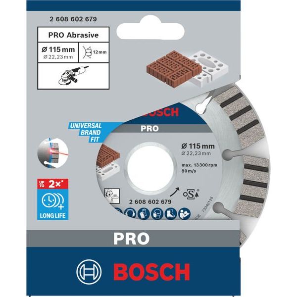 Bosch - Trenn-/Schleifscheibe Diamanttrennscheibe 2608602679 PRO Abrasive
