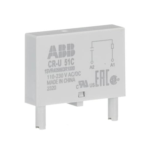ABB Stotz S&J - Zubehör/Ersatzteile für Schaltrelais Steckmodul CR-U 51C Glied 110-230VAC/DC − 10 Stück