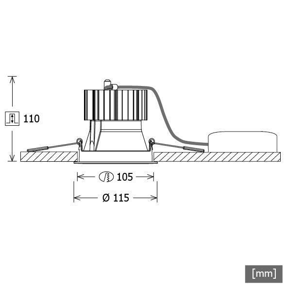 LTS Licht&Leuchten - Downlight/Strahler/Flutlicht LED-Einbaustrahler FLIR 200.2040.50 si 4000K 50Gr