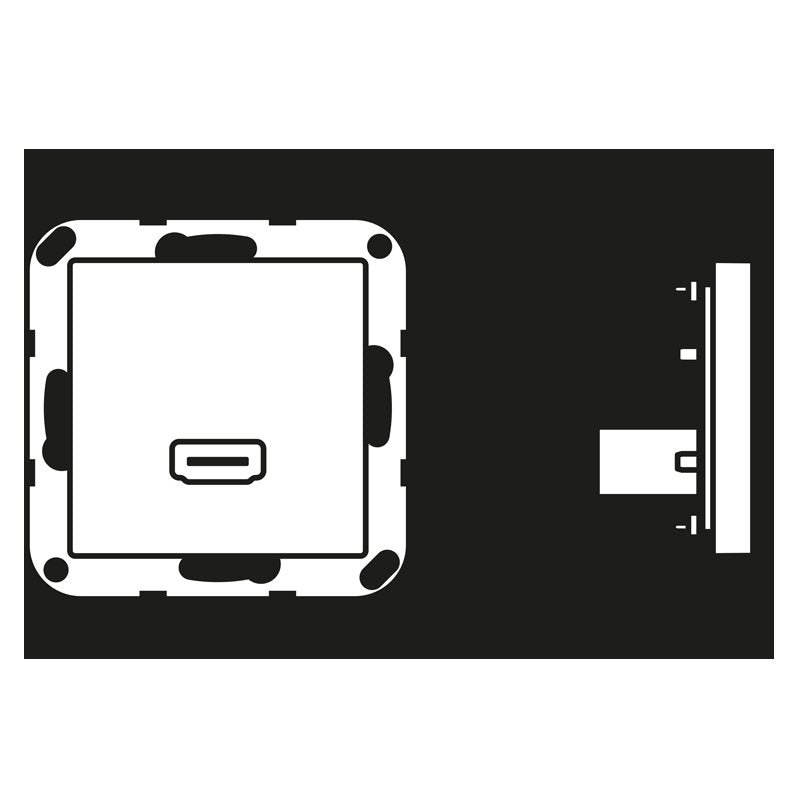 Jung - Multifunktions-Anschlussdose Multimedia-Anschluss ws MA A 1112 HDMI m.Tragring