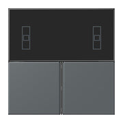 Jung - Abdeckung/Bedienelement für Installationsschalterprogramme Tastensatz 3fach LC 4093 TSA 202 gris fonce 31