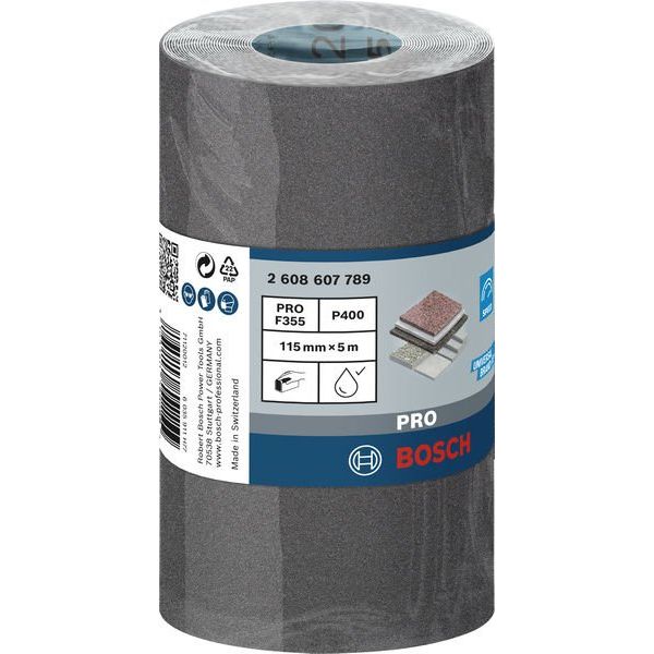 Bosch - Schleifpapier/Schleifvlies PRO C355 Schleifrolle, 2608607789 115 mm, 5 m, G400