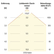 EVN Lichttechnik - Decken-/Wandleuchte LED-Anbauleuchte IP54 L40300125 3000K, 4000K, 5700K