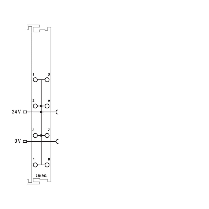 WAGO - Feldbus, Dez. Peripherie - Einspeise- und Segmentmodul Potentialklemme 750-603