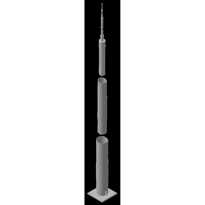 DEHN - Fangeinrichtung für Blitzschutz Tele-Blitzschutzmast TBM19.35MFP565 STTZN ÜFL 19,35m