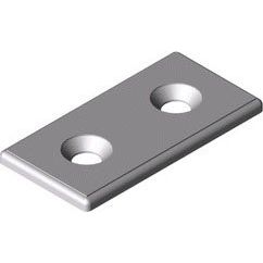 Item - Verbinder für Stiel/Profilschiene Lasche 0.0.666.35 weißaluminium − 1 Stück by Item
