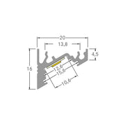Brumberg Leuchten - Mechanisches Zubehör/Ersatzteile für Leuchten LED-Eckprofil 2000mm 53700070 weiss