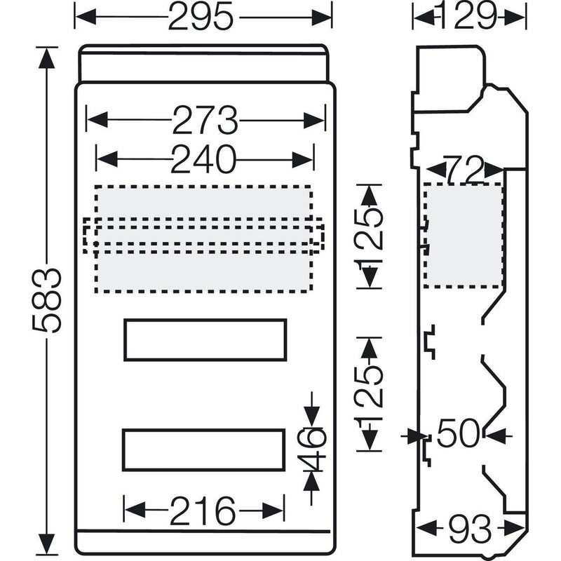 Hensel - Installationskleinverteiler Automatengehäuse 2reihig KV 9330