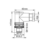 WAGO - Zubehör/Ersatzteile für Steuerungen Konfekt. Steckverbinder 4p 756-9206/040-000 M12 St gewinkelt