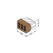 WAGO - Steckklemme Dosenklemme 773-606 4qmm, 6 Leiter − 50 Stück