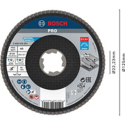 Bosch - Trenn-/Schleifscheibe PRO X571 2608619201 Fächerschleifscheibe − 10 Stück