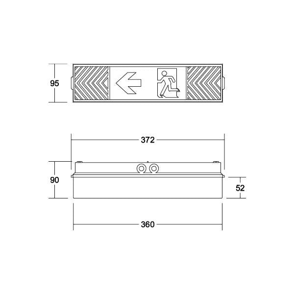 Brumberg Leuchten - Sicherheitsleuchte LED-Rettungszeichenleuchte 79130004 mit Piktogramm, 3/8h