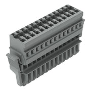 WAGO - Ein- und mehrpolige Klemmenleiste 1-Leiter-Federleiste 769-113/021-000 CAGE CLAMP,4mm²,grau − 10 Stück