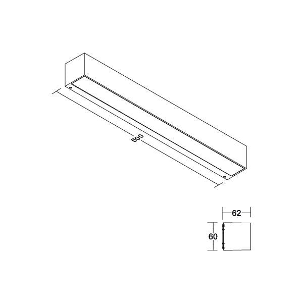 Brumberg Leuchten - Decken-/Wandleuchte LED-Wandleuchte 65254103 3000K, graphit