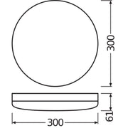Ledvance - Decken-/Wandleuchte LED-Wand-/Deckenleuchte SF COM 300-24-4000K 4000K IK10